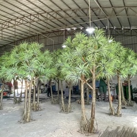 Pohon Pandanus Buatan Kraken Buatan Tangan Besar, Tahan UV, Ramah Lingkungan, Tahan Api, Sentuhan Alami, Proyek Taman Dalam Ruangan