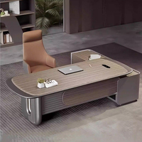 Scrivania Direzionale in Legno di Lusso Moderna, Design per Ufficio Manager, Vendita Diretta dalla Fabbrica KMJ