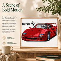 Kit de peinture diamant KS Craft Sports Car avec des diamants carrés en résine et des diamants de formes spéciales
