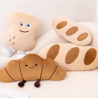 Coussin en peluche super doux et mignon style Ins, en forme de pain, baguette, cacahuète, pain au levain, créatif, avec rembourrage en coton PP, ornement de décoration intérieure