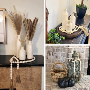 Ghirlanda di Perle <span class=keywords><strong>in</strong></span> Stile Rustico da 58 Pollici con Nappe, Decorazione Murale <span class=keywords><strong>in</strong></span> Stile Country Francese - Product Image 6