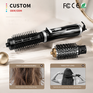 Professional Hair Dryer <strong>Brush</strong> <strong>Rotating</strong> Blower Round <strong>Brush</strong> Hair Dryer Volumizer <strong>Hot</strong> Air Curler Straightener <strong>Brush</strong> - Product Image 1