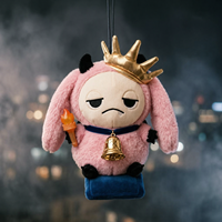 Boneka Kelinci Telinga Panjang Ultra Lembut dan Menenangkan, Isi Kapas PP, Desain Bordir, Boneka Isi Empuk yang Nyaman, Hadiah Valentine yang Luar Biasa