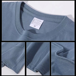 T-shirt Casual in Puro Cotone 100% all'Ingrosso, Magliette Lavorate a Maglia con Logo Personalizzato Ricamato o Stampato, T-shirt Oversize per Uomo - Product Image 3