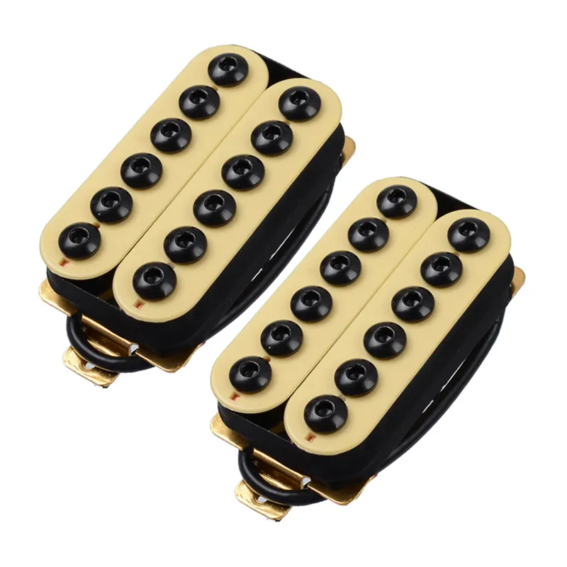 Adjustable Metal Double Coil Electric Guitar Pickups Humbucker Punk Neck/Bridge Pickup Ivory