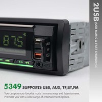 Panneau fixe double lecteur mp3 de voiture USB lecteur mulrimedia 2A recharge rapide MVH-S218BT lecteur mp3 de voiture