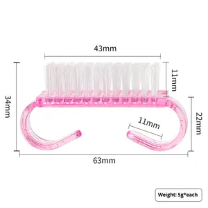 Pinceau à ongles en plastique coloré en gros pour enlever la poussière des ongles et nettoyer la surface des ongles, facile à nettoyer - Product Image 5