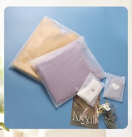 Sacs en plastique à fermeture éclair mat givré personnalisés, imperméables, pour l'emballage des vêtements