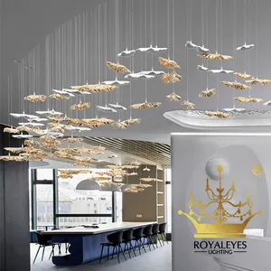 大規模プロジェクトクリスタルシャンデリアホテルシャンデリアヴィラ販売ロビークリスタルアートロータススライス装飾ランプのカスタマイズ