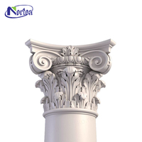 Colonne de tête de pilier en granit sculptée à la main traditionnelle Norton, en pierre solide polie, de luxe, blanche, 1 pièce, fabriquée sur mesure