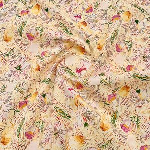 Hữu Cơ 60S Cotton T-Shirt Vải In Kỹ Thuật Số Nhỏ Hoa Mô Hình Dệt Kỹ Thuật Da Thân Thiện Cho Nhà Mặc Trẻ Em' - Product Image 3