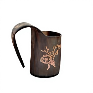 Jarra de Cerveza Artesanal de Cuerno de Búfalo con Asa, Estilo Clásico, Taza Natural para Beber, Gran Capacidad, Personalizable, Decoración para el Hogar y Bar - Product Image 6