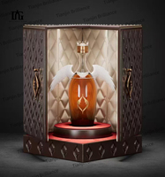 Boîte cadeau rigide personnalisée de qualité supérieure avec papier texturé fin pour bouteilles d'alcool de luxe et solutions d'emballage cadeau haut de gamme