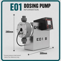 Pompe doseuse numérique BLDC 90L/H 10Bar PVC IP65 RS485 Modbus 4-20mA pour électrolyseur d'hydrogène vert, chaudière RO, OEM