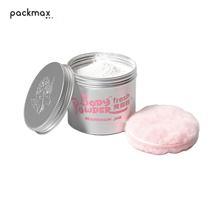 Boîte en aluminium pour poudre de talc pour bébé - Boîte ronde hermétique vide en stock, impression personnalisée pour le stockage de poudre corporelle - Product Image 1