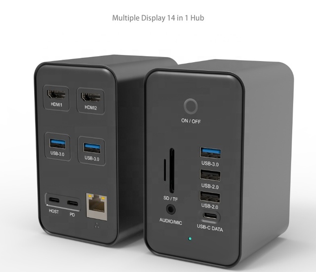 Multi Function 14 17 Port Usb Hub Type-C 17 in 1 Hubs Usb c Docking Station