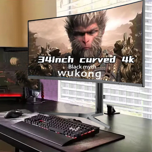 หน้าจอคอมพิวเตอร์100Hz PC ขนาด34นิ้ว, จอภาพแบบโค้งกว้างมาก4K หน้าจอคอมพิวเตอร์สำหรับเล่นเกม - Product Image 1