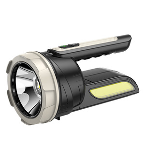 Projecteur portable, lampe torche longue portée, rechargeable par USB, LED, pour le camping, la randonnée, la patrouille, 1800 mAh - Product Image 1