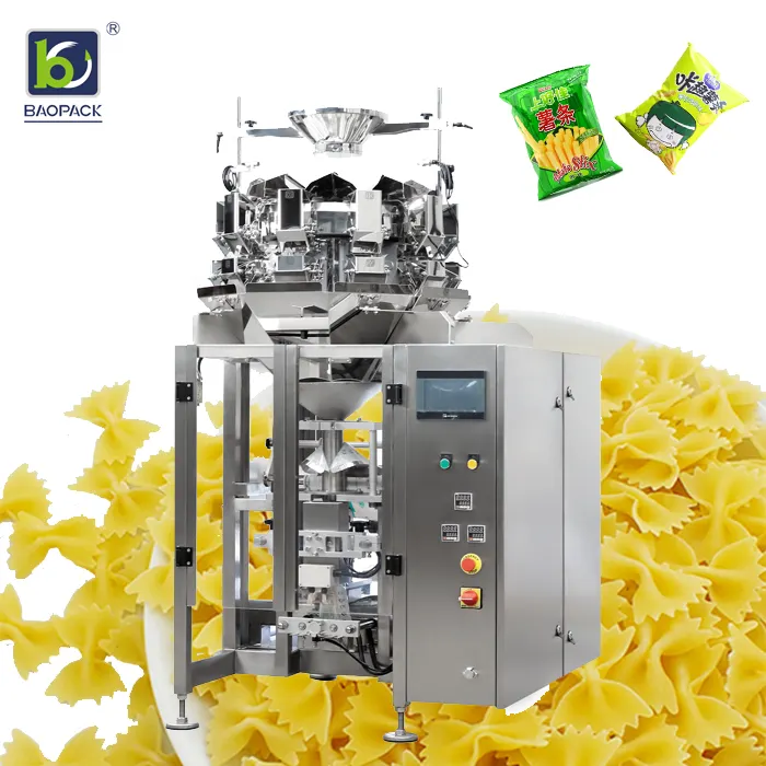 Preço de fábrica Máquina de embalagem automática de batatas fritas para lanche, banana e banana, bolsas para fritar alimentos