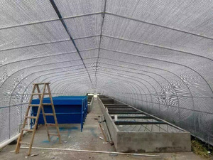Telo in HDPE rinforzato da 150 g/m² per serra, 85% ombreggiante, bianco e nero <span class=keywords><strong>a</strong></span> quadri, per l'allevamento di funghi e l'agricoltura - Product Image 3