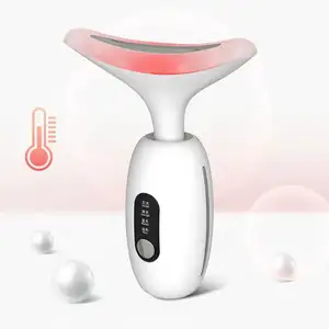 KKS Anti-wrinkle Facial Lifting Massage Microcurrent Beauty Device 3 Colors Led Photon Therapy Face And Neck Lift Massager