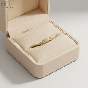 Bague empilable artisanale en or massif 18 carats avec diamant naturel véritable, bijoux fins modernes et uniques de haute qualité pour la vente en gros - Product Image 4