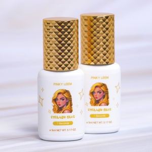 Pinky Leem Wholesale 1s Eyelash Glue Black Low Odor Eyelash Glue Adhesive Private Label Professional Eyelash Extension Glue - Product Image 2