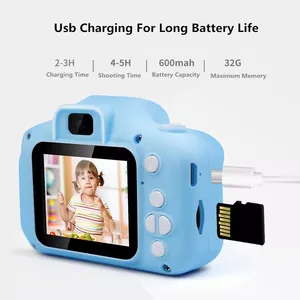 Новый стиль 2-Дюймовая мини-фотокамера с двойным объективом, детская камера, лучший подарок для детей, цифровая камера, милая камера 1080P Full-HD