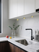 Luminaire de cuisine triangulaire en acier inoxydable 3W 2CCT, montage en surface et encastré, éclairage LED pour armoire.