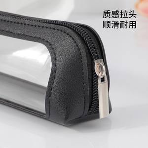 Pochette transparente pour pinceaux de maquillage en Pu, petite pochette à fermeture éclair, sac à cosmétiques Portable de style japonais pour le rangement du maquillage - Product Image 3