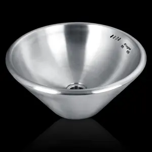 Vandal proof desktop stainless steel hand wash basin sink for bathroom