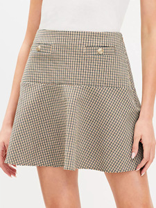Minifalda a cuadros de cintura alta para mujer, estilo casual, para verano, venta al por mayor - Product Image 4