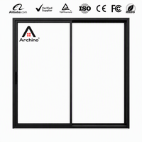 Porte coulissante de balcon en aluminium à rupture de pont thermique, cadre fin de luxe, pour villa moderne, système de porte en verre minimaliste pour patio KD