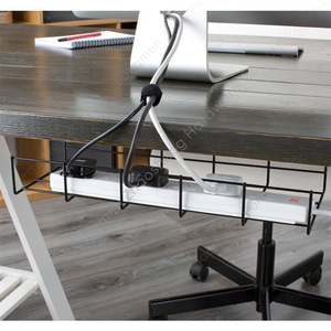 Under Desk Power Strip Cable Organizer Rectangle <b>Hook</b> Type Hanging Desktop Office Extension Cord Management Tray - Product Image 3