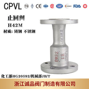 H42M-16 25 Manual Dual-Purpose Check Valve Horizontal/Vertical Cast Steel Stainless Steel for Oil Water Gas - Product Image 2