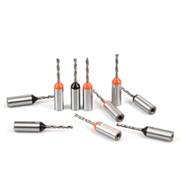 Foret à trou aveugle en carbure monobloc pour le bois, foret de perçage CNC, tige de 10 mm, orange noir, OEM/ODM personnalisé