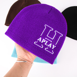 Tùy Chỉnh Thiết Kế Unisex Đan Đa Màu Sắc Acrylic Trống Nhiệt liệt Skull Cap Waffle Thêu OEM Mũ Mùa Đông Beanies Với Biểu Tượng Tùy Chỉnh - Product Image 1