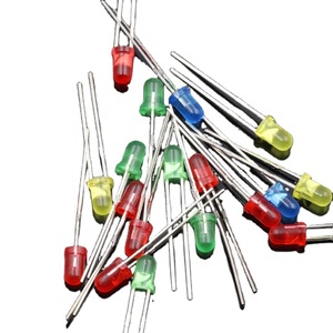 F3 cắm thẳng <span class=keywords><strong>Led</strong></span> đỏ xanh xanh ánh sáng <span class=keywords><strong>LED</strong></span> đầu tròn ngắn pin dài <span class=keywords><strong>Led</strong></span> 3mm cắm vào bóng đèn - Product Image 2