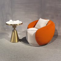 Fauteuil d'appoint en velours, fauteuil de détente moderne, canapé simple pour salon