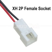 موصل أنثى تيار مستمر 5.5x2.1 مم مع كابل توصيل JST ذو 2 دبوس XH بمسافة 2.54 مم بين الدبابيس، غلاف PVC، تصنيف IP65، نواة نحاسية 24AWG
