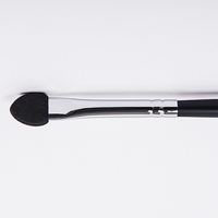 Pinceau à maquillage pour les yeux en poils naturels de haute qualité, double face, avec manche en bois, pour l'application de fard à paupières