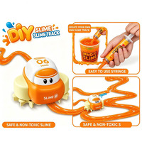 Juguete Novedoso para Aliviar el Estrés, Juego de Slime DIY, Coche de Pista de Slime Seguro, Kit de Slime Mágico Suave y No Pegajoso, Coche con Conducción Automática de un Solo Toque