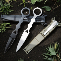 Couteau d'extérieur 4Cr13 haute dureté, tranchant et durable, idéal pour la randonnée, l'autodéfense et la découpe de fruits, en stock, support OEM