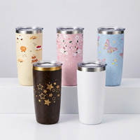 OEM Gobelet Isotherme 10oz Double Paroi Inox Marc De Café RPP Écologique Bureau Trajet Personnalisé
