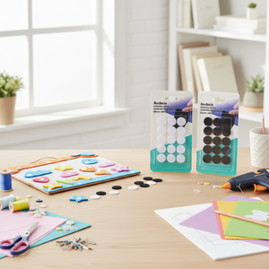 15 Pezzi di Punti Adesivi in Velcro Rotondi da 20mm, Soluzioni di Fissaggio Sicuro per Artigianato, Marca Peiyong Modello M21061 - Product Image 3