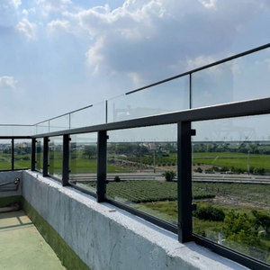 Balustrade en verre à profil en U en aluminium, barrière en verre <span class=keywords><strong>pour</strong></span> système de garde-corps de terrasse, parapet fixé au sol <span class=keywords><strong>pour</strong></span> terrasse, <span class=keywords><strong>balcon</strong></span>, pont de piscine - Product Image 5