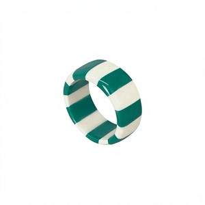 Best Quality Resin <b>Bangle</b> <b>Bracelet</b> Classic & Vintage Stylish With White Stripe Round Handmade Jewelry For Wedding Party Woman - Product Image 3