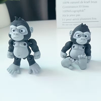 Figuras Decorativas y Regalos de Gorila Impresos en 3D con PLA, Figuras Creativas de Animal Crossing y Modelos de Actividades de Animales, Juguetes