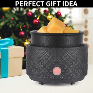 Hot Sale Popular Exquisite Matte <strong>Black</strong> Ceramic 2 in 1 Electric Scented <strong>Wax</strong> <strong>Melt</strong> Warmer for Home - Product Image 5