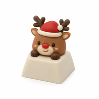 Fabricant de capuchons de touches de clavier en PVC personnalisés, directement de l'usine OEM ODM, avec motifs de bonhomme de neige et de cerf pour les fêtes d'hiver